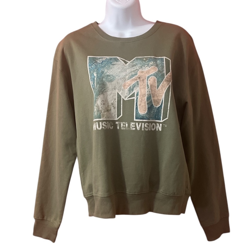 MTV Olive Green Sweatshirt Women M